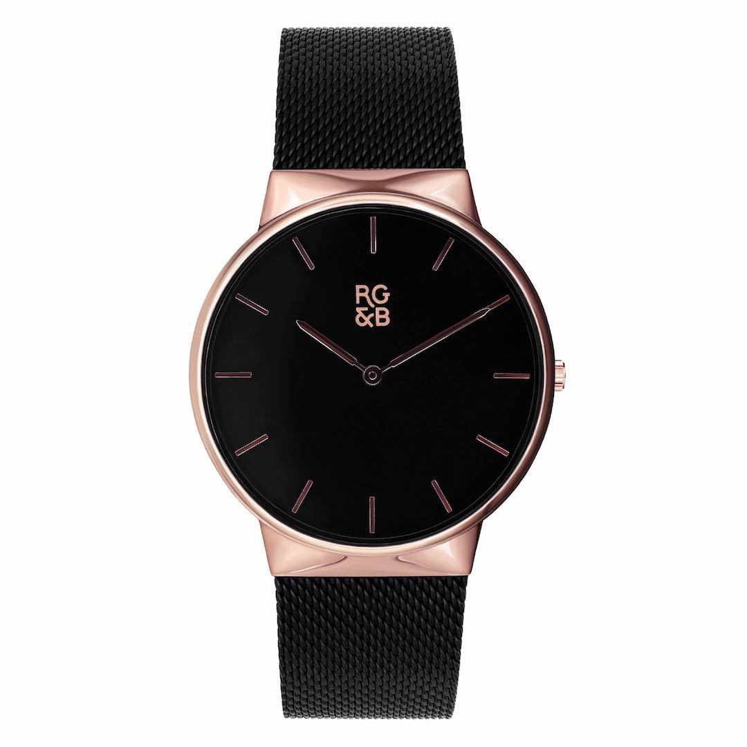 Minimal Rose Gold & Black Watch - Our Minimal Rose Gold & Black Watch features a Polished Rose Gold Case, Black Dial & Strap, Rose Gold Hands and Hour Markers Along with our Signature Logo.
